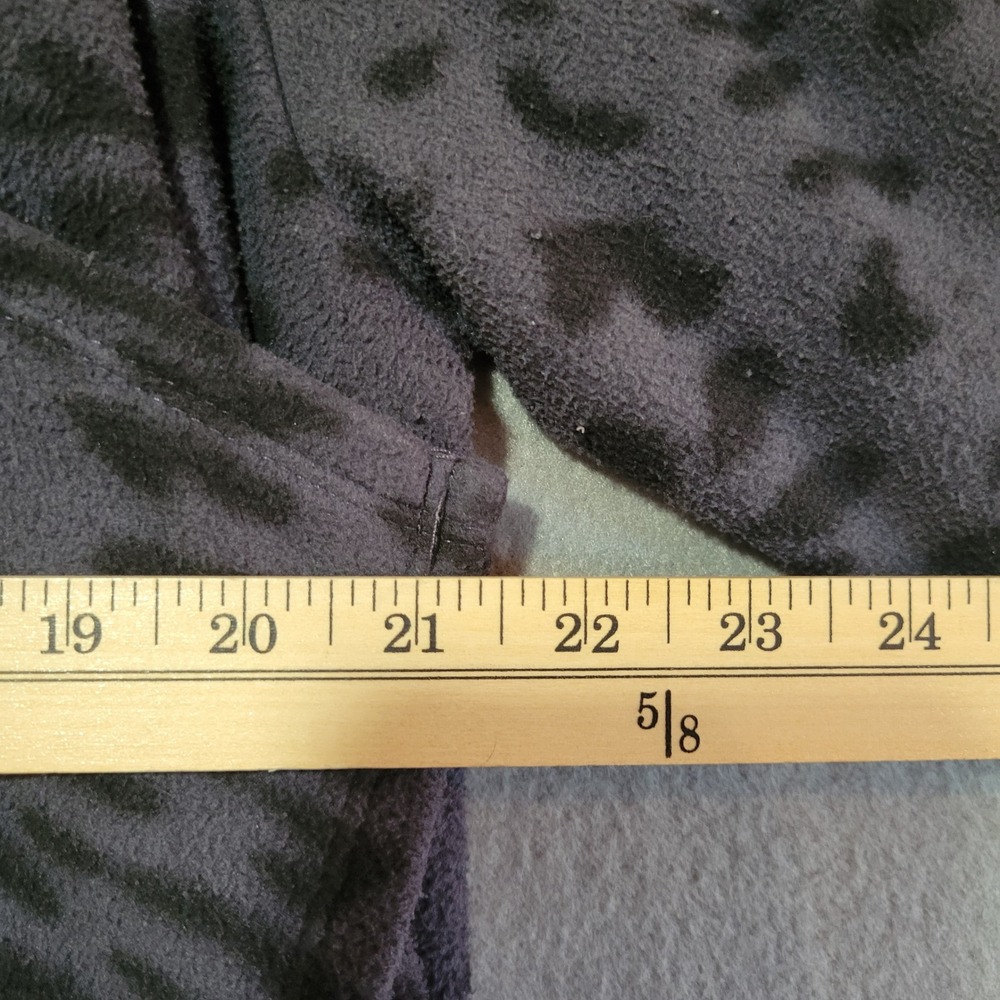 Cuddl Duds Fleecewear with Stretch Leopard Print Hoodie Wrap Gray Black L/XL - Picture 4 of 7